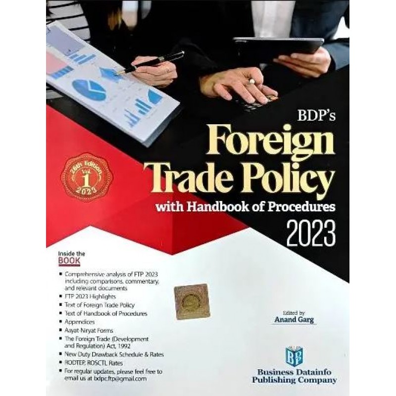 BDP's Foreign Trade Policy with Handbook of Procedures 2023 (FTP) by ...