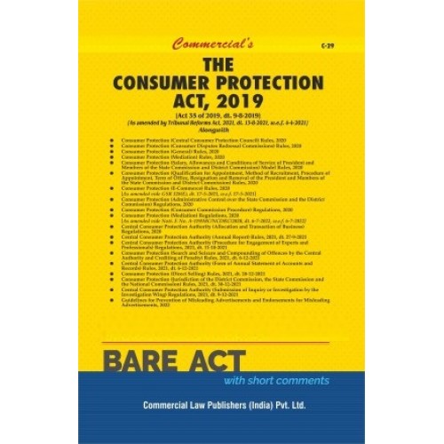 Commercial's The Consumer Protection Act, 2019 Bare Act [Edn. 2024]