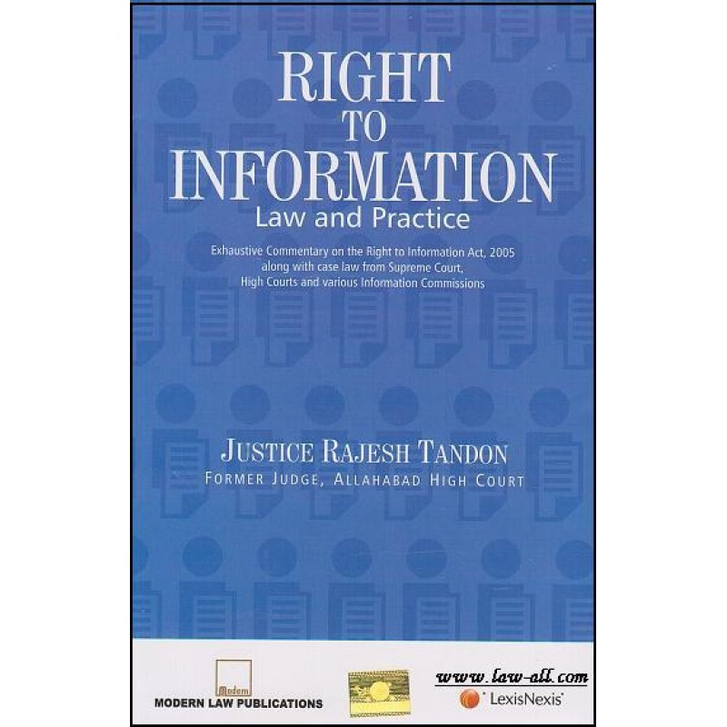 LexisNexis's Right To Information (RTI) Law and Practice | Justice ...