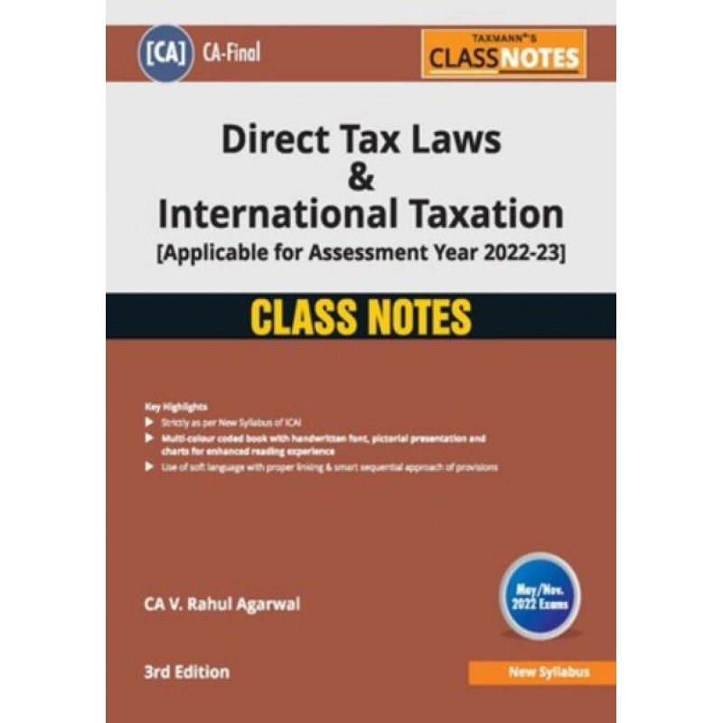 Taxmann's Direct Tax Laws and International Taxation Class Notes for CA ...