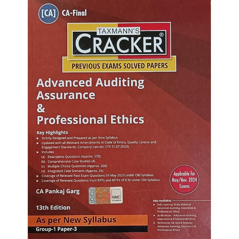 Taxmann's Advanced Auditing Assurance & Professional Ethics Cracker for ...