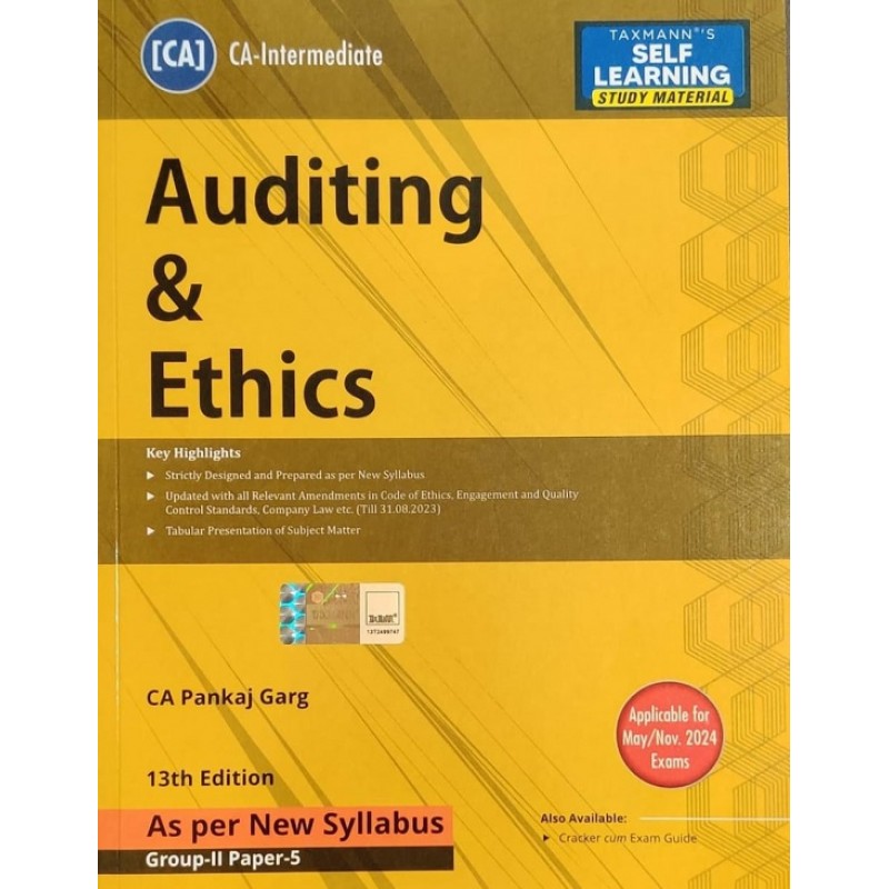 Taxmann's Auditing & Ethics for CA Inter Group II Paper 5 May 2024 Exam ...