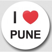 I Love Pune Sticker for Car, Bike & Office etc [ILP Big - 3.5" Pack of 3] 