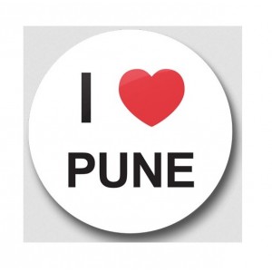 I Love Pune Sticker for Car, Bike & Office etc [ILP Small - 2.5" Pack of 3] 