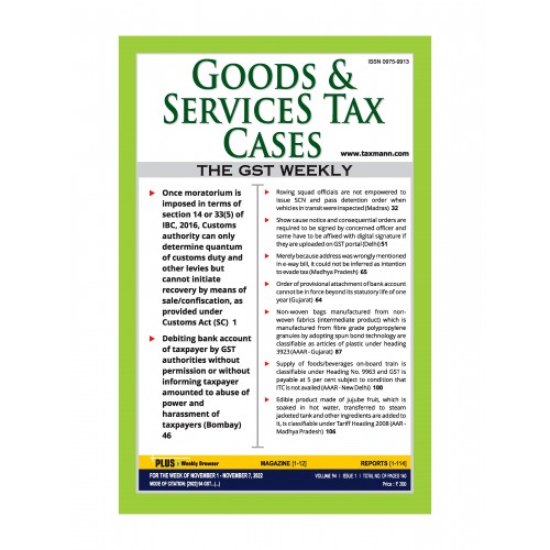 Taxmann's Good & Services Tax (GST) Cases - A Weekly Periodical Journal (Annual Subscription) 2023 | GST Weekly